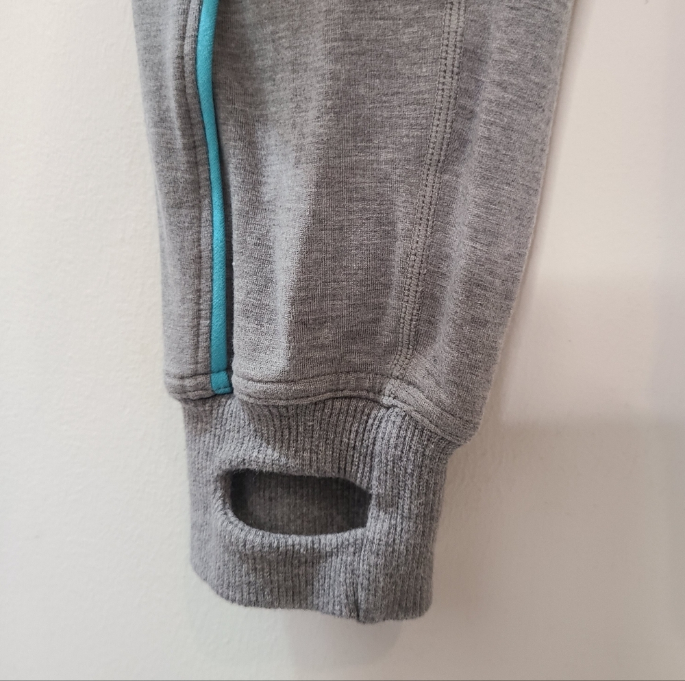 Lululemon Gray Track Jacket Full Zip Gray/Blue Stripe Accent S-M - Picture 12 of 16